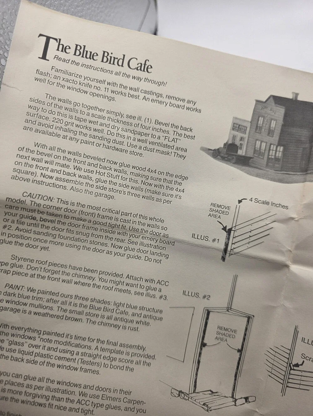 Vintage Railroad Ave HO Scale Blue Bird Cafe SK-1 Train Kit NOS! LOOK!